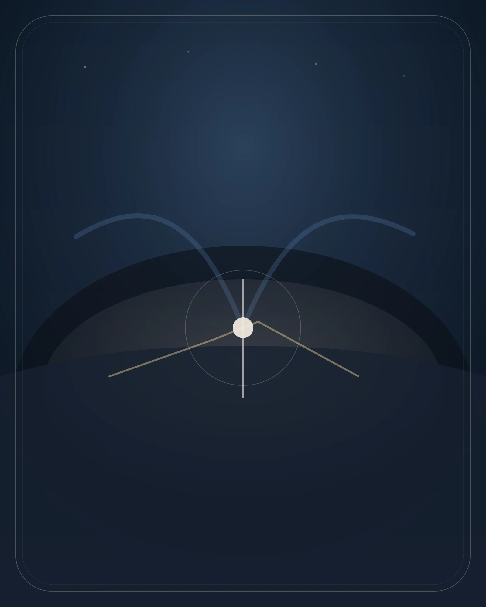 A fragile miniature city sits at the center of converging storms, fractures, and currents, expressing a metacrisis made of interacting failures.