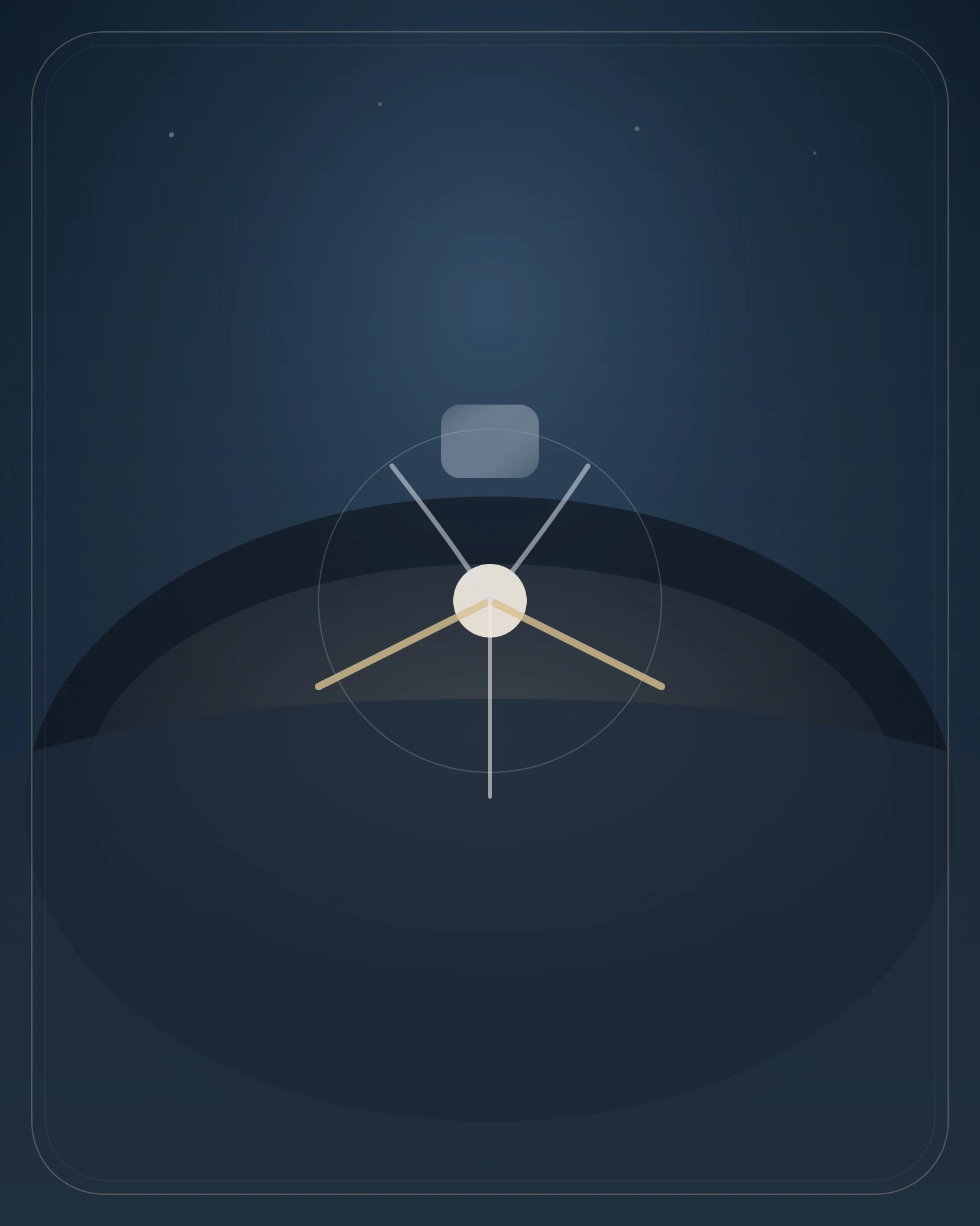 A polished central instrument fuses geometry, routes, fire, topology, and prototypes into one coherent founder worldview.