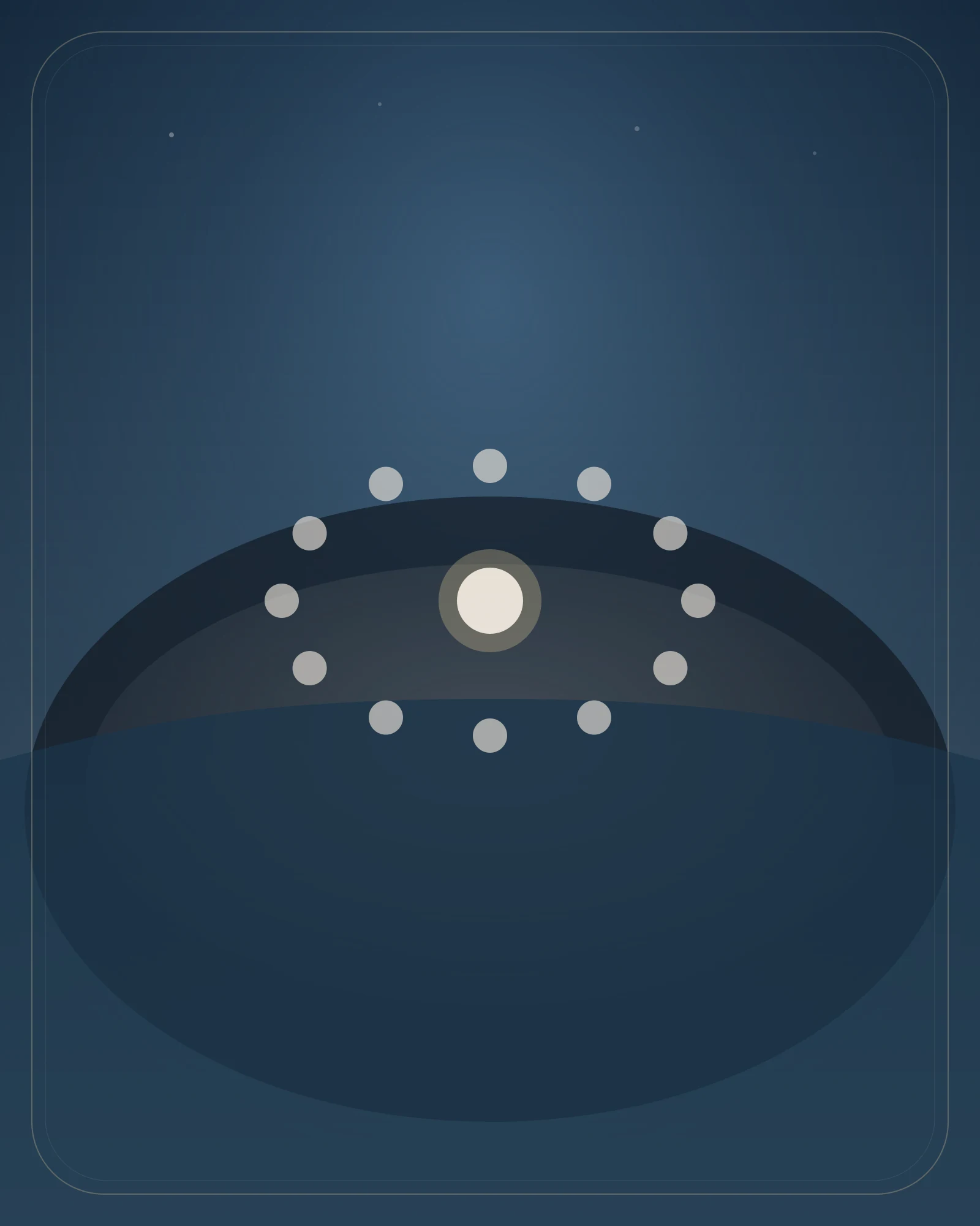 One luminous cognitive core proliferates into many smaller lights, portraying AI as scalable cognition rather than spectacle.