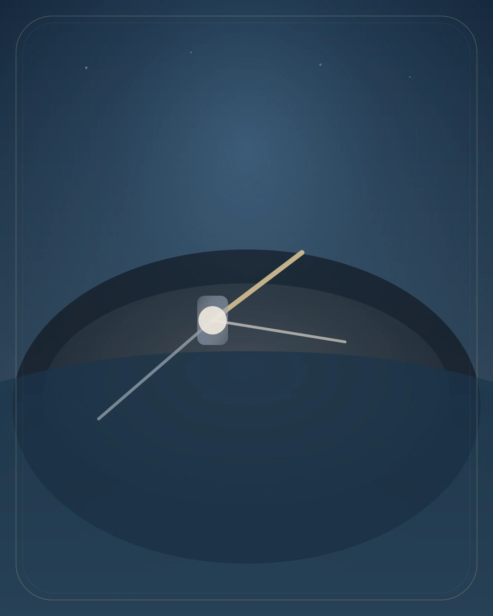 A precise switchyard reroutes luminous tracks from dark toward light, presenting the future as an organized design choice.